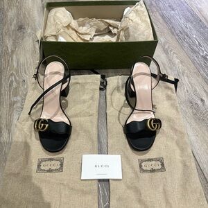 Gucci
Marmont Leather GG Block-Heel Sandals